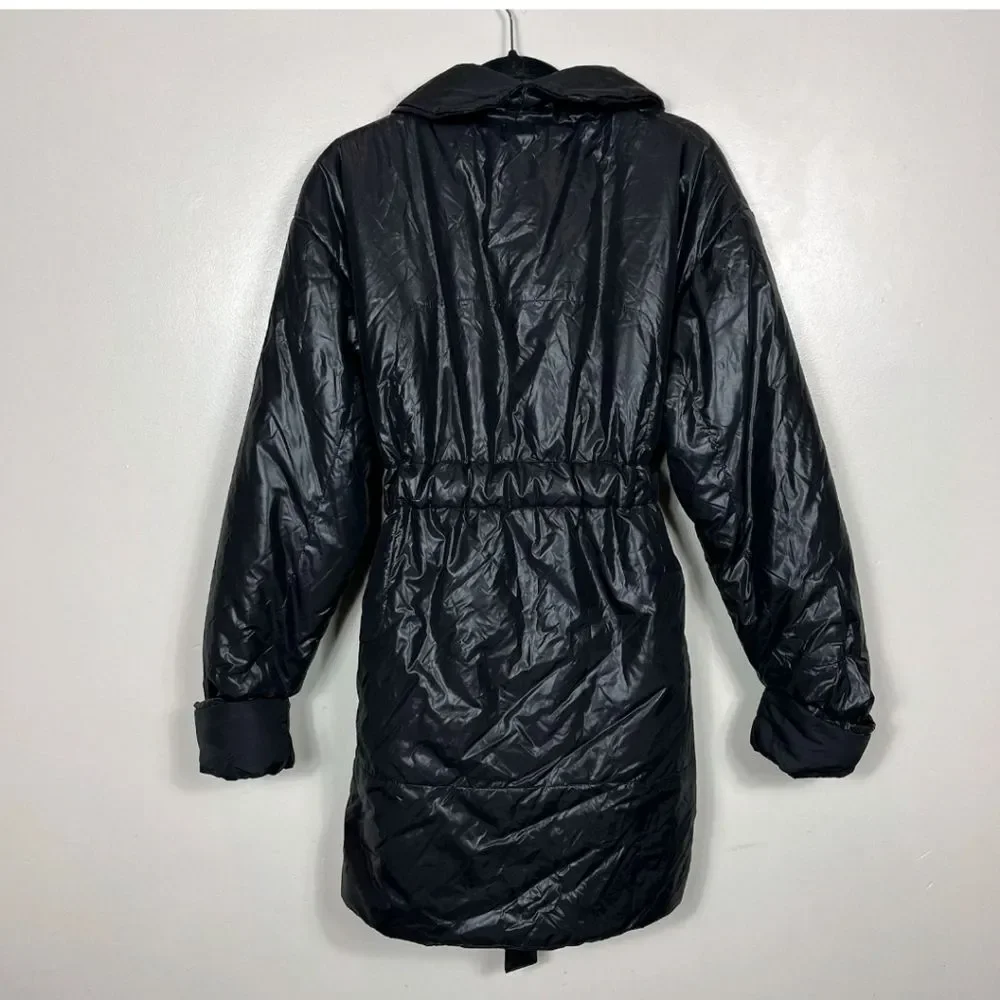 Norma Kamali Black Puffer Coat Sleeping Bag Quilted Women's Medium Jacket